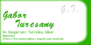 gabor turcsany business card