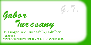 gabor turcsany business card